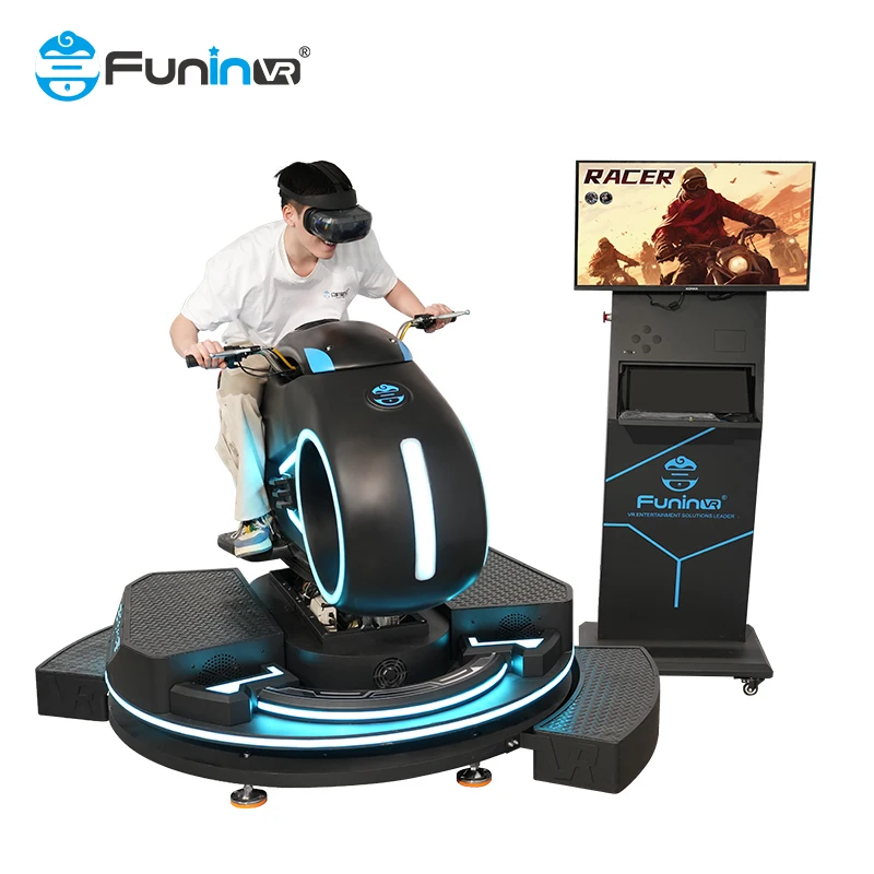New Rotating Motorcycle Racing Vr Simulator Car Amusement 3D Driving Car Racing Simulator Arcade Game Machine Screens Vr Racing