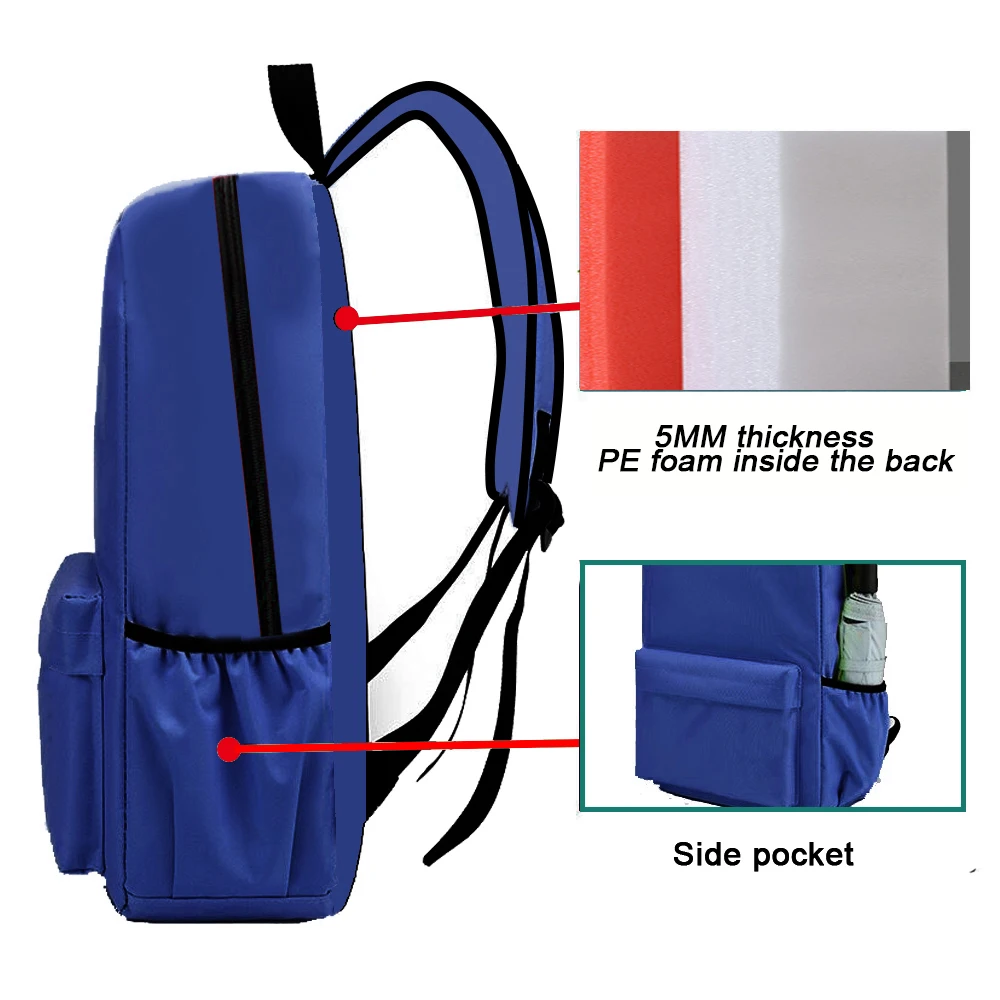 Custom Material Girls Classic Double Zipper Closure Schoolbag Simple Design Durable Polyester Backpack School Bag