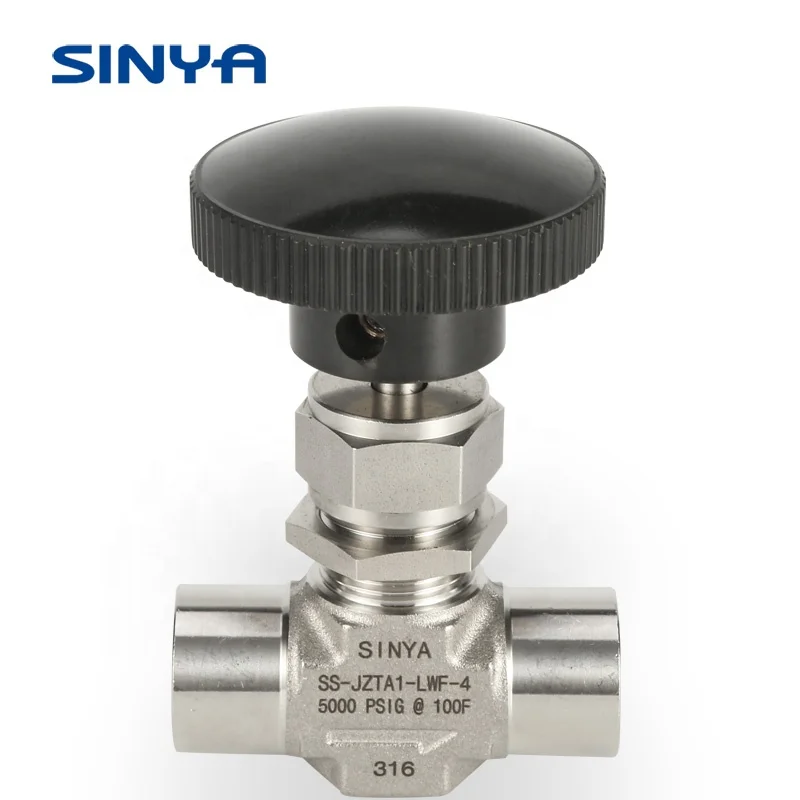 Sinya SS 316 Bonnet Manual Angle Type Needle Valves  90 Angle Type Needle Valves Manual Angle Needle Valve