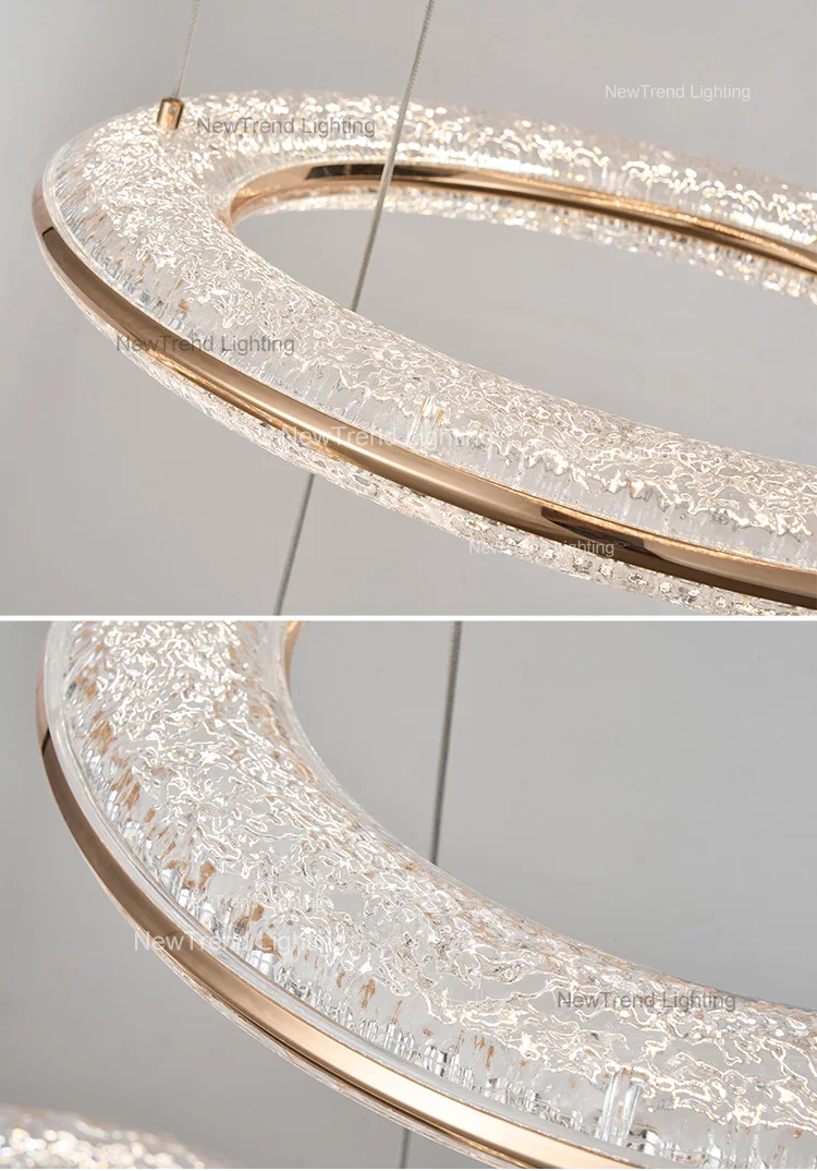 lc9880 indoor decoration round pendant light living dining room restaurant staircase home villa acrylic ceiling led ring chandelier-3