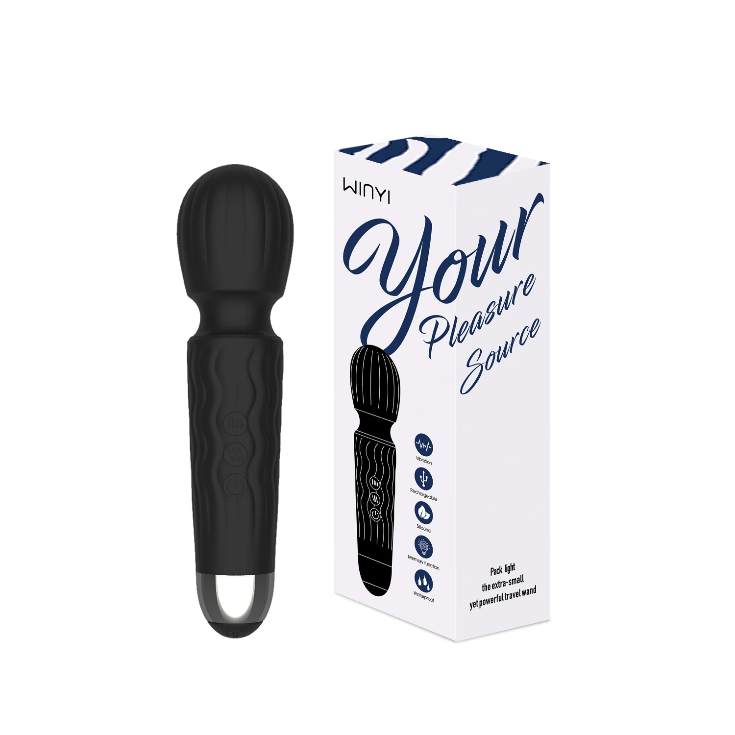 New Waterproof 20 Frequencies Memory Mini Av Stick Vibrator Massage Other Massager Products for Female