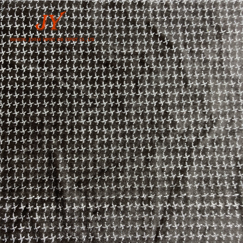 A0556 Low Price Soft Gold Velvet Foil Printed Velvet For Toy Sparkle Shaggy Fabric And Garment