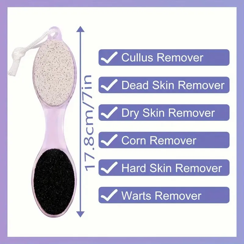 4 in 1 Electric Pedicure Kit Pumice Stone Foot Brush Scrubber Exfoliator Callus Remover Plastic Foot Files for Dead Skin Removal