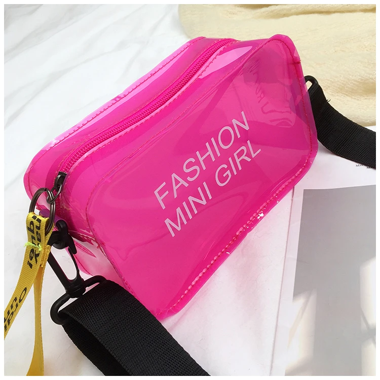 Wholesale Summer Women Cross Body Bag Pvc Transparent Solid Color