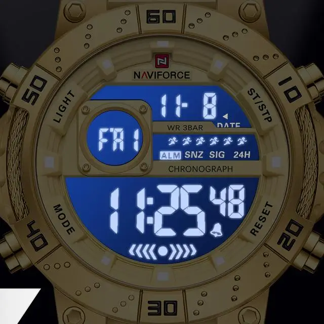 NF9241S Men's Waterproof Digital Chronograph Watch - Sporty Style
