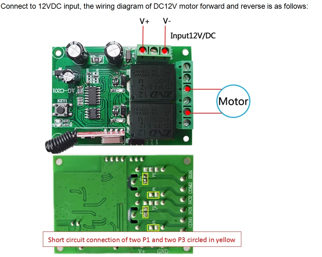 thumbnail interactive-video image 1 of UHPPOTE 433MHz Wireless Remote Control Relay Switch - 2 Channel AC/DC 12-24V Learning Encoding 1 of 13