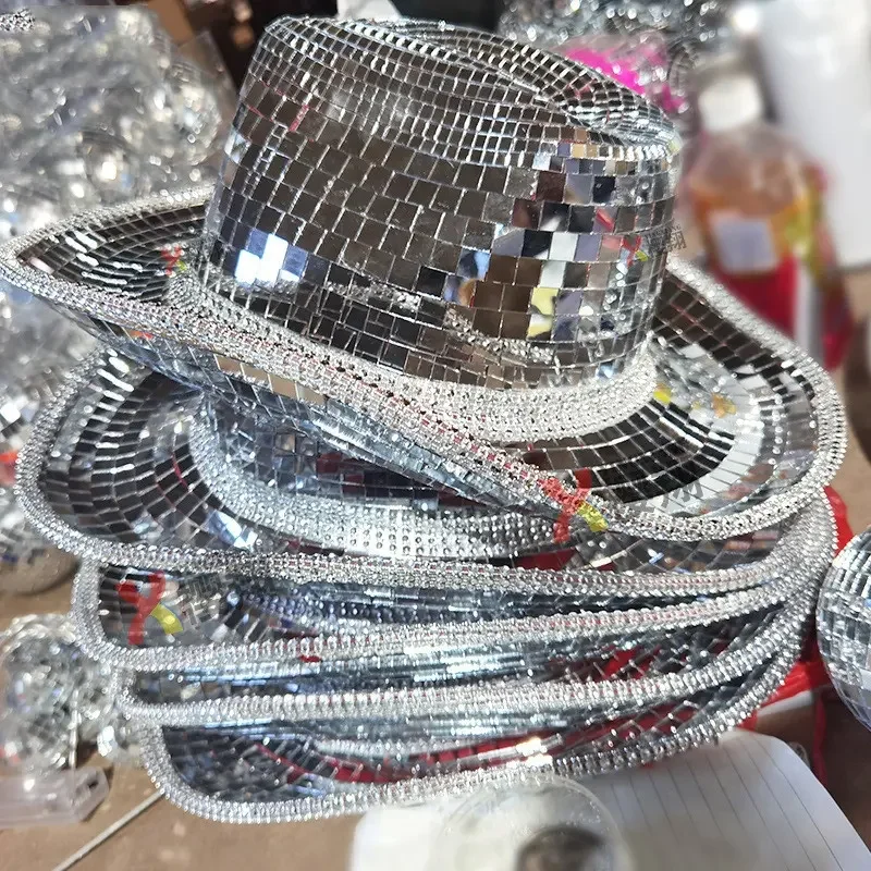 Boombox Disco Ball Bucket Hat / Glass Silver Disco Tiles / Sequin Hat –  Manifestie