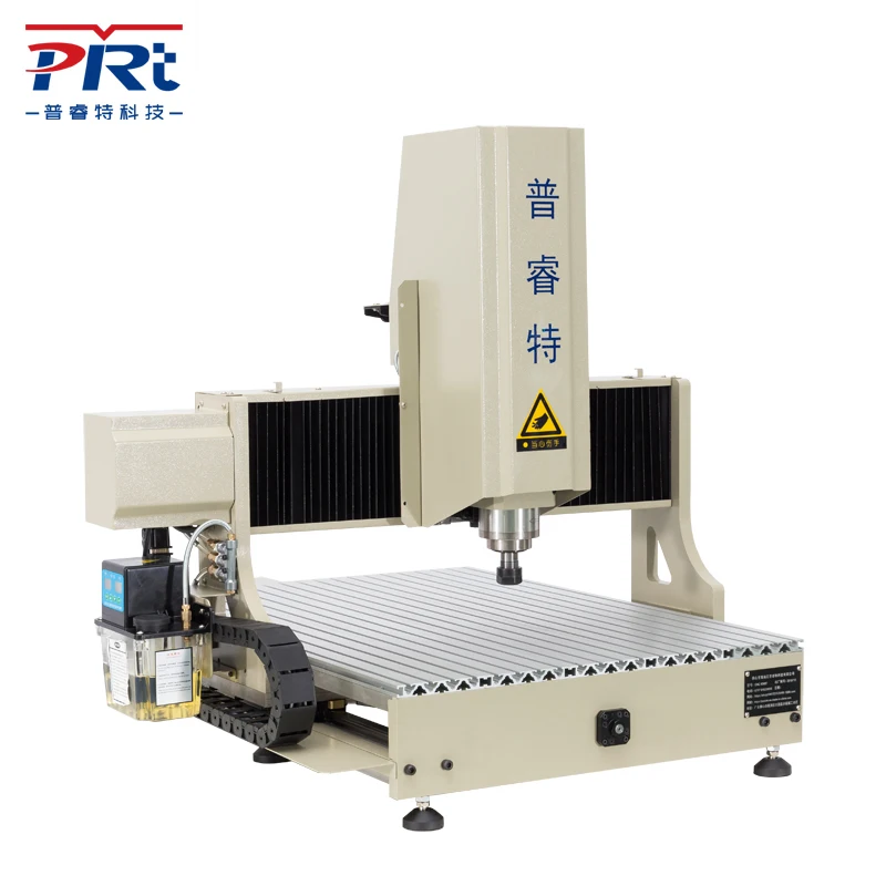 PRTCNC 6040-2.2KW 4 Axis Square Rail Engraving Machine CNC Router Carving Milling for Metal Wood
