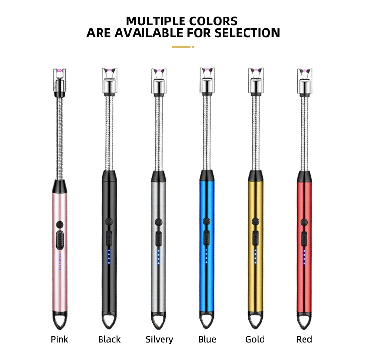 Fashion Windproof Rechargeable USB Zinc Alloy Electric Multi-Function Arc Cigarette Lighter Single Plasma BBQ Travel Outdoor