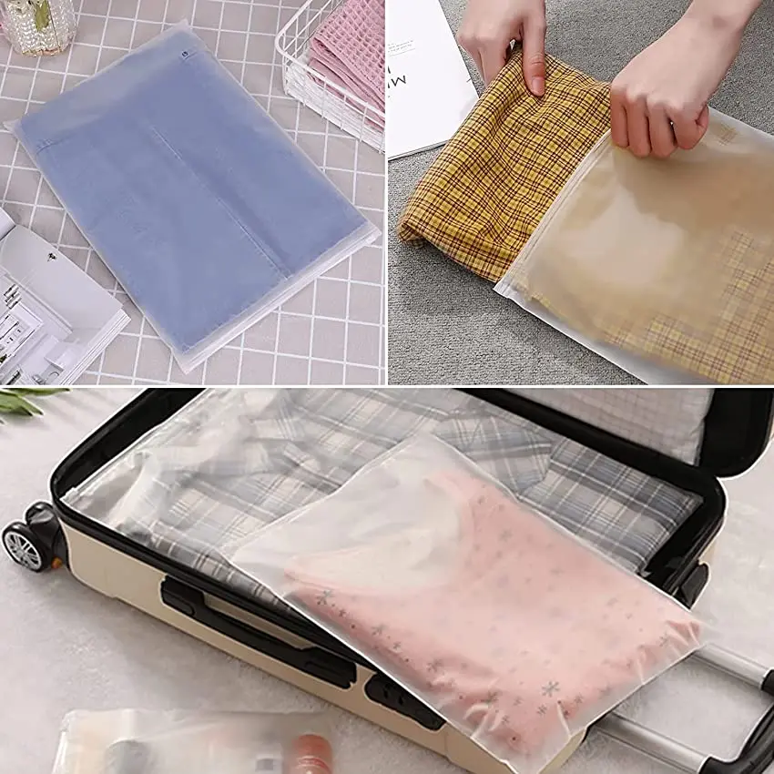 High Quality Frosted Zipper Bag Custom Plastic Shipping T Shirt Ziplock Antistatic Clothing