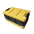 Multifunctional colapsible storage box foldable household space saving container plastic folding boxes storage with lid
