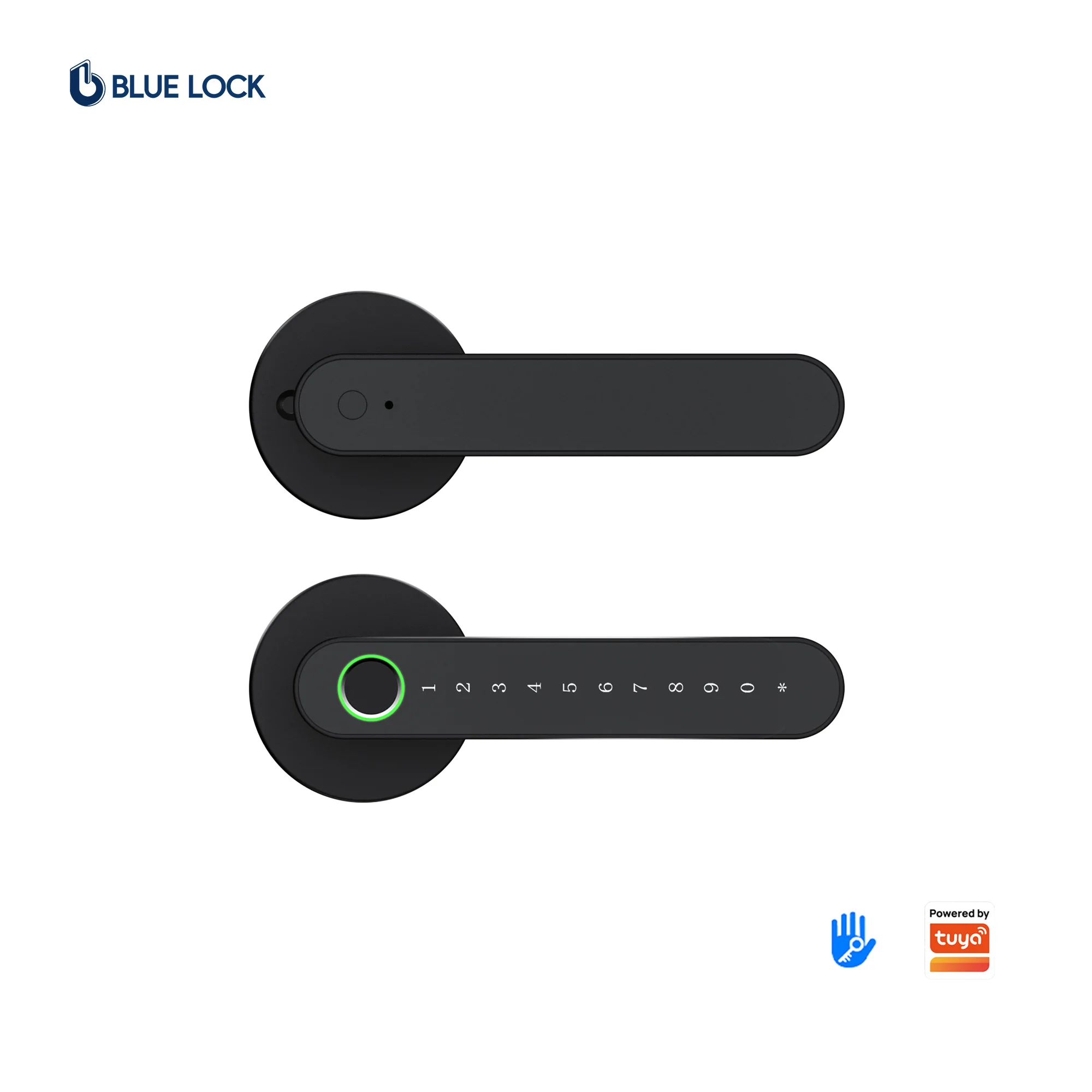 Bluelock TTlock Smart Handle Lock for App Controlled Fingerprint Password Card Key Aluminum Alloy Door Lock