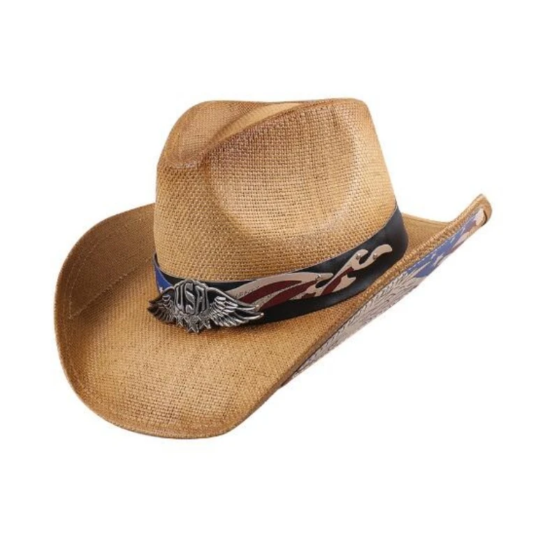 Соломенная шляпа с широкими полями