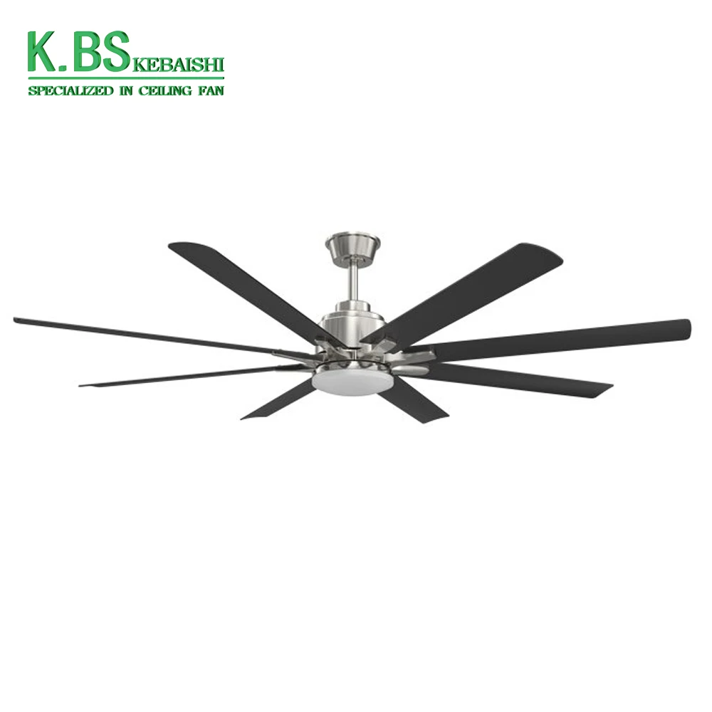 DC Motor Remote Control Large Fan Light 66 Inch Smart App Control Big Industrial Led Ceiling Fan With Light