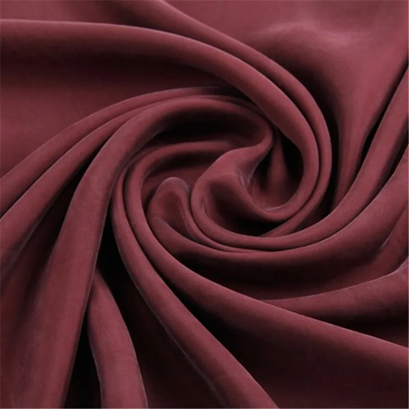 Organic Soft Feeling Heavy Sand Washed Silk Cupro Fabric Copper Dark Color for Sleepwear Underwear Cushion