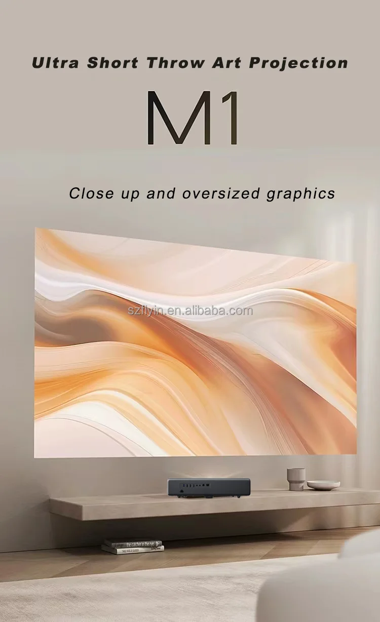 FLYIN M1 DLP Laser Projector Android 9 Οικιακό θέατρο Projector με 3D 1080P 4K Ultra Short Throw Laser Smart Projector 0