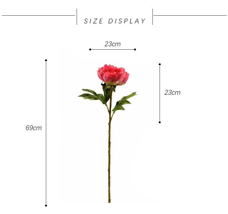 M358 Artificial Flower Wholesale Single Branch Peony Flower Home Party