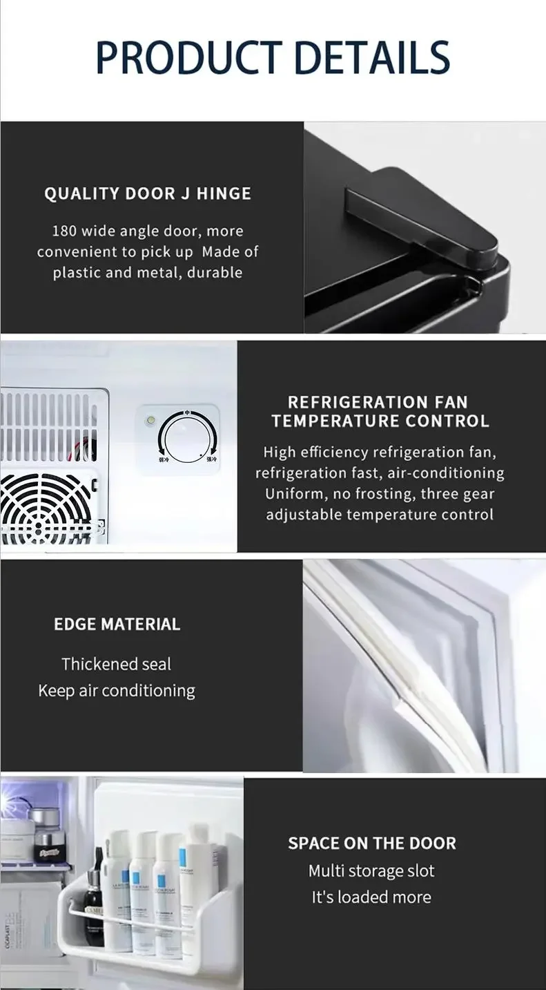 NUELEAD оптовая продажа портативный маленький холодильник 55 Вт мини-холодильник для гостевых комнат