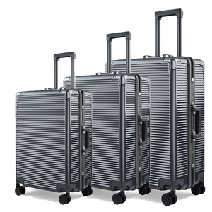 Factory Aluminum Metal Frame Suitcase 20 Suitcase Sets 100% Aluminum Alloy Luggage Carry-on Travel Luggage