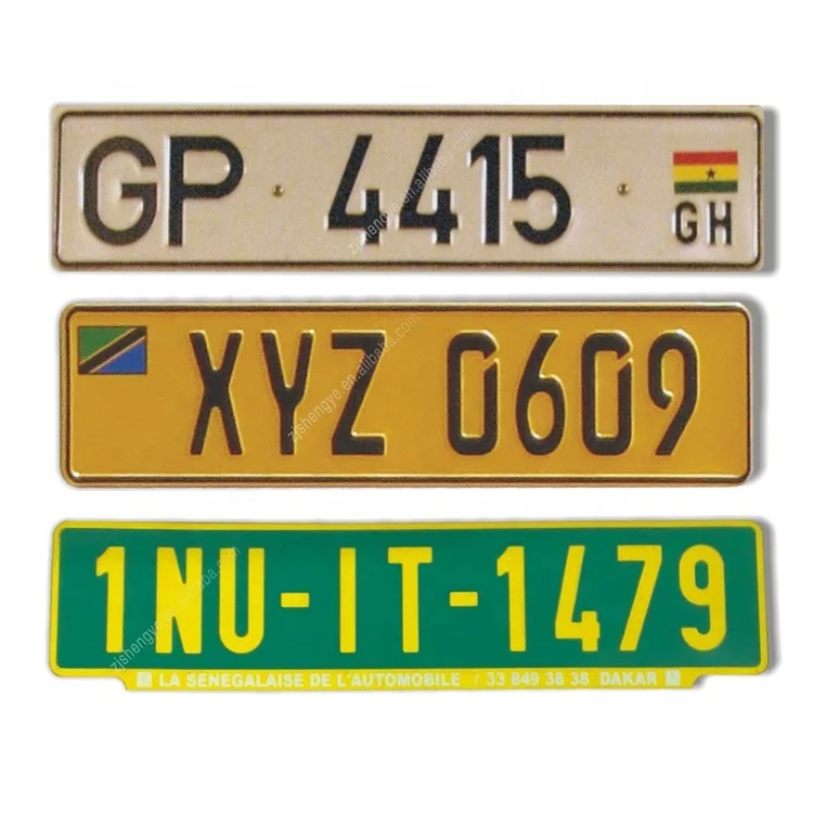 Custom European Embossed Reflective Russian Car Hidden License Plate