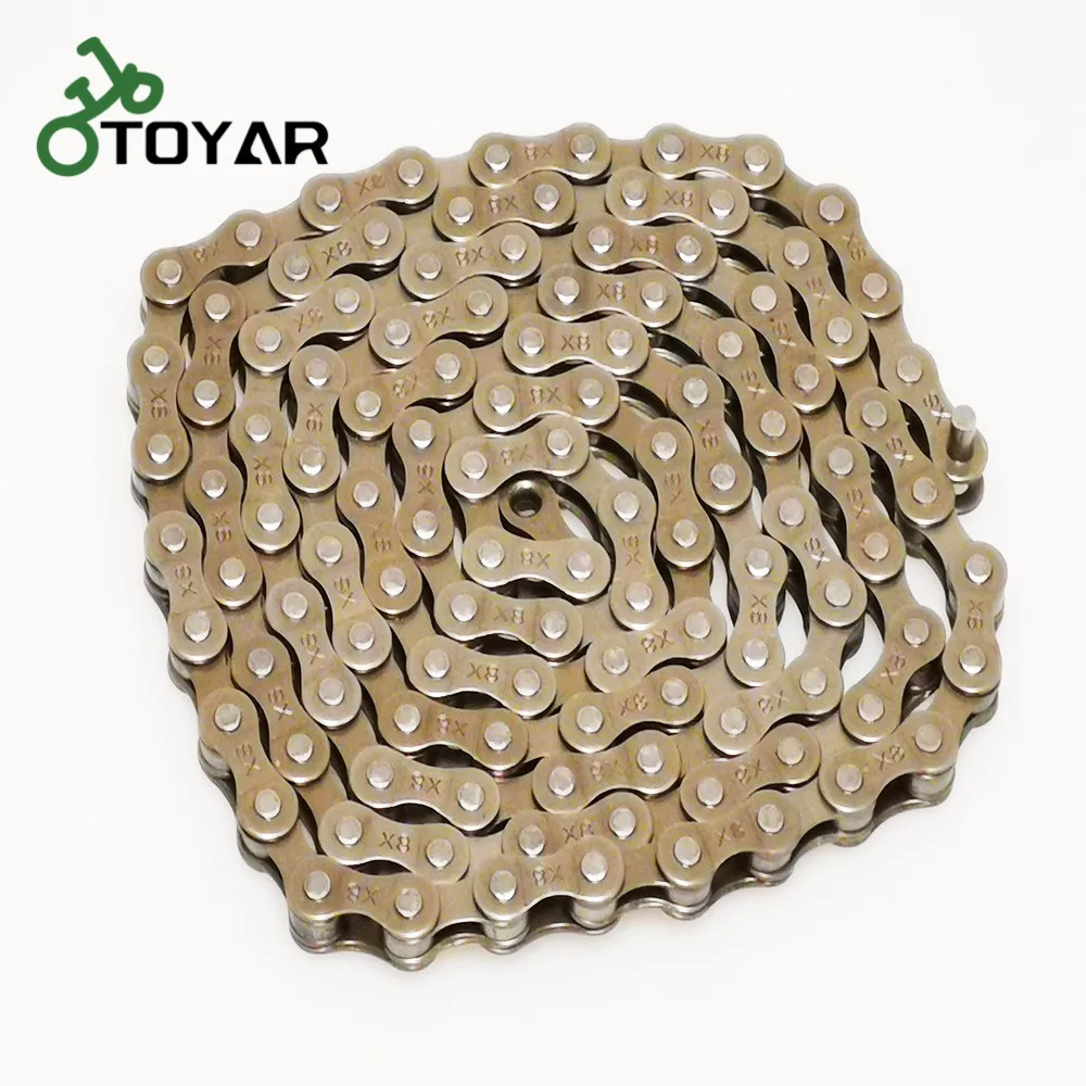 Toyar Anti-rust 116 Links 6/7/8 Brown Multi-speed Bicycle Chain Fits ...