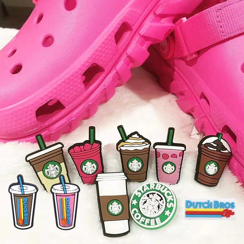 В наличии, украшения starbuck в форме крокса кофе, украшения starbuck