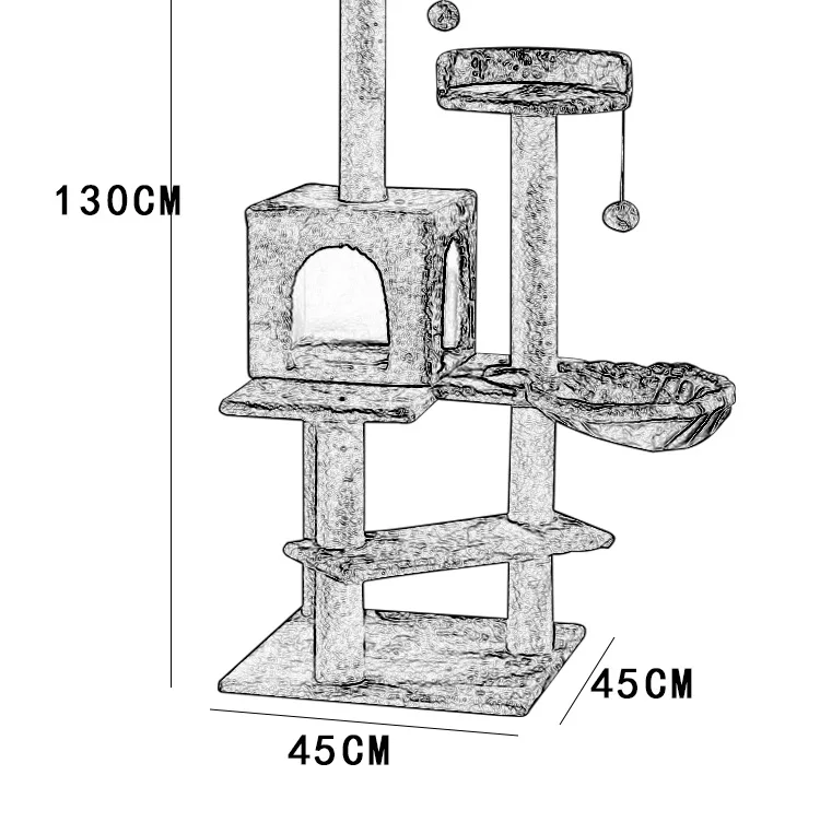 Factory Wholesale Drapak Dla Kota Arbre A Chat Original Design Faux Fur