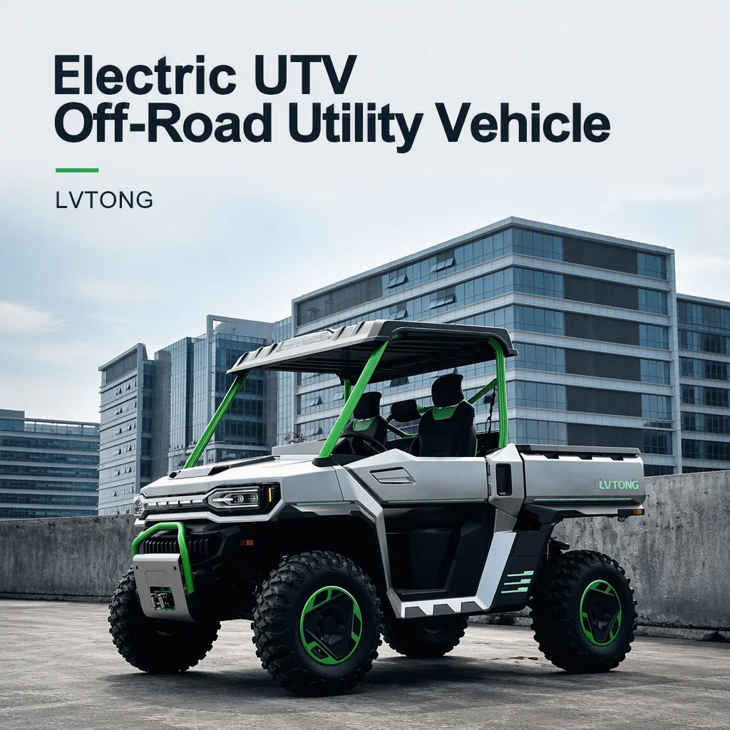 Vehículo Utilitario Eléctrico 4x4 con Tracción en las Cuatro Ruedas, de Alta Velocidad (75-100 km/h), con Plataforma de Carga para Obras de Construcción