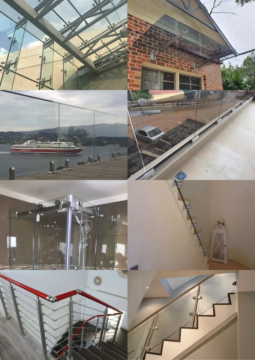 Complete 2 Arm Glass Railing Fencing Stainless Steel Hardware Spider ...