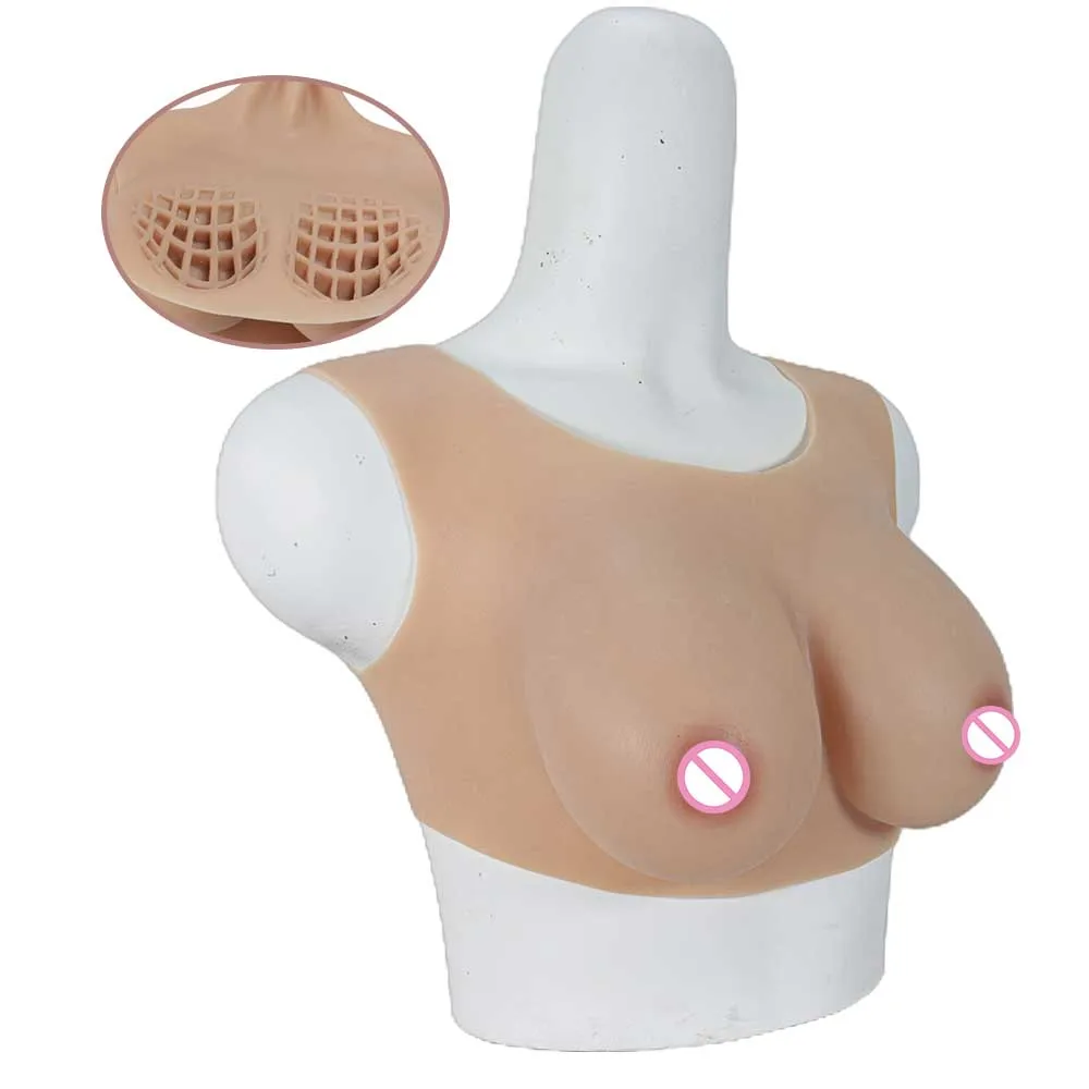 Sexy Artificial Silicone Breasts Forms Fake Boobs Buttocks Enhancement Padded Pants Bodysuit for Drag Queen Transvestite