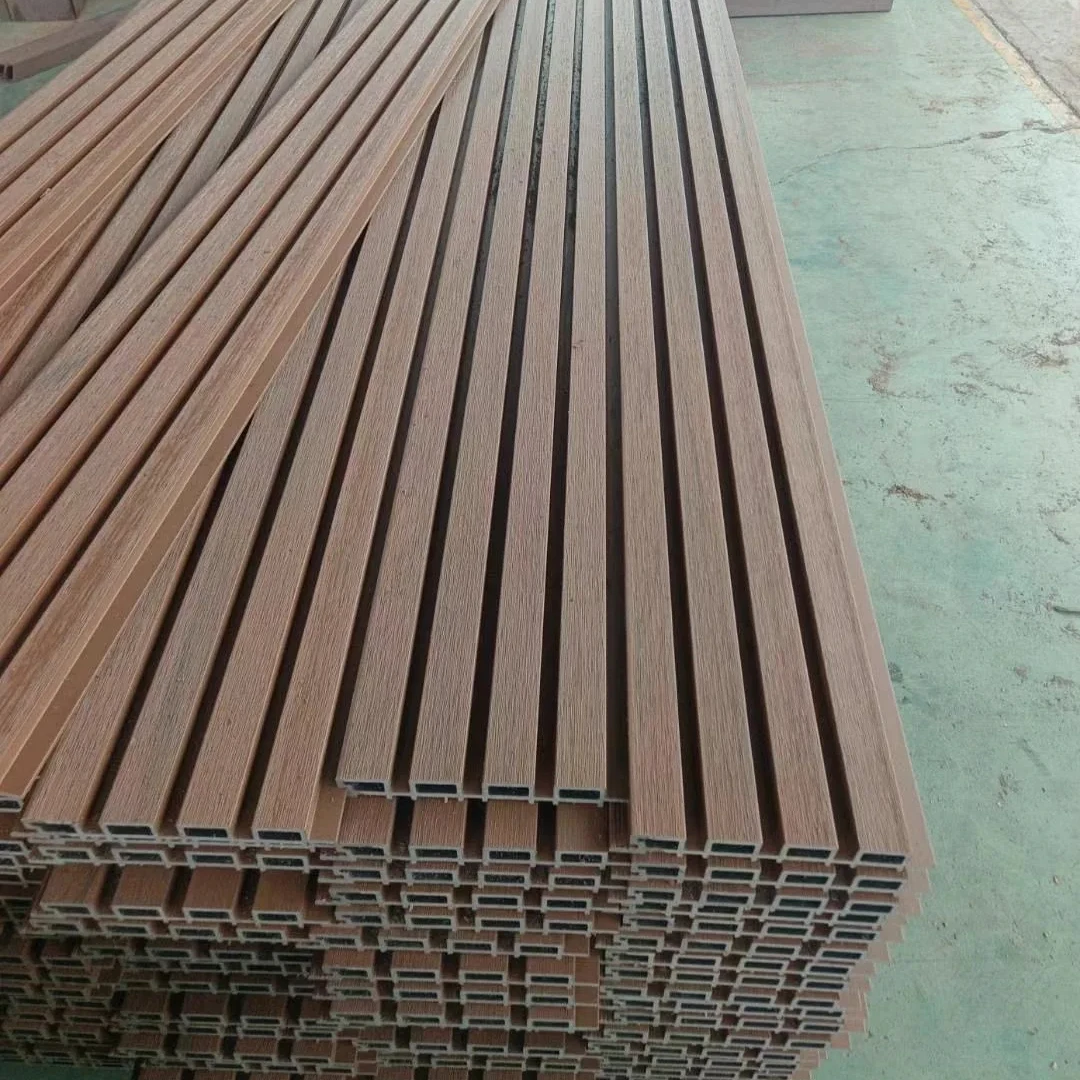 Customized Color Modern WPC PE Wooden Wall Panel Board for Outdoor Wall Decoration