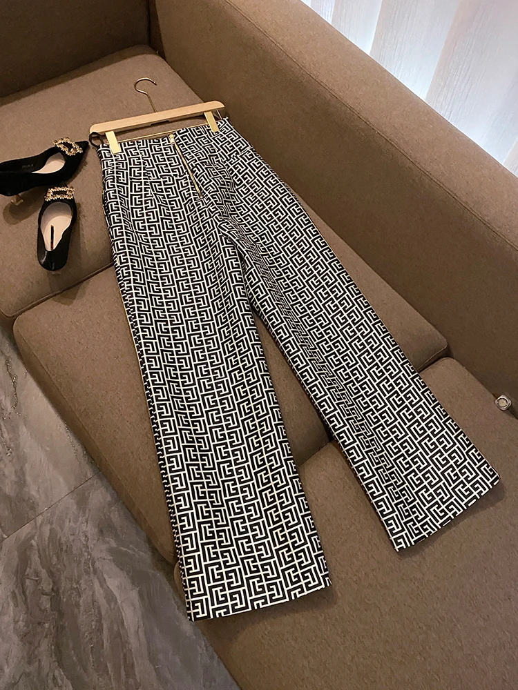 Personality Profile Shrug Geometric Pattern Jacquard Blazers main image 1