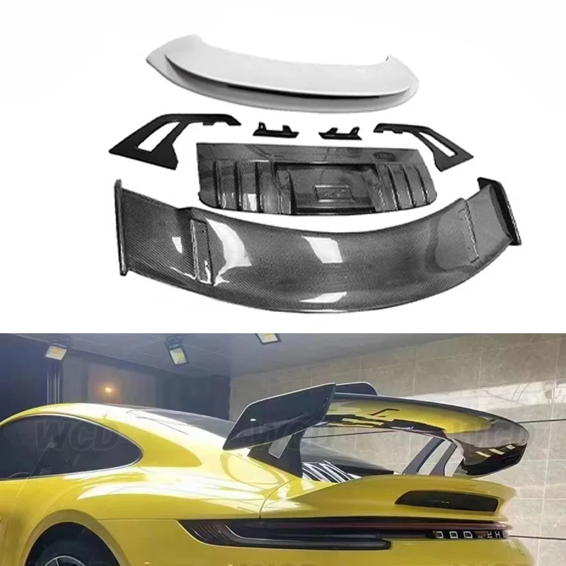 GT3 GT Style Real Carbon Fiber Fibre Rear Trunk Spoiler Big Wing For Porche 911 992