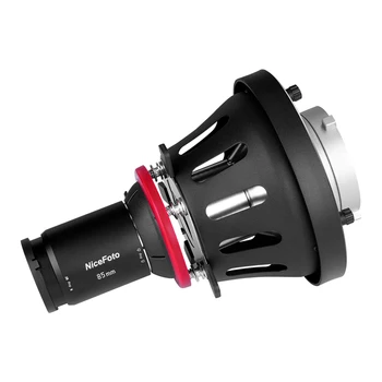NiceFoto Professional Optical Snoot SN-29.Pro for LED Video Light With Bowens Mount and canon EF Lens detail image