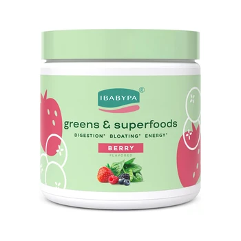 Nutrition Greens and Superfoods Powder for Digestive Health, Greens Powder with Digestive Enzymes, Probiotics, Spirulina 30 SVG