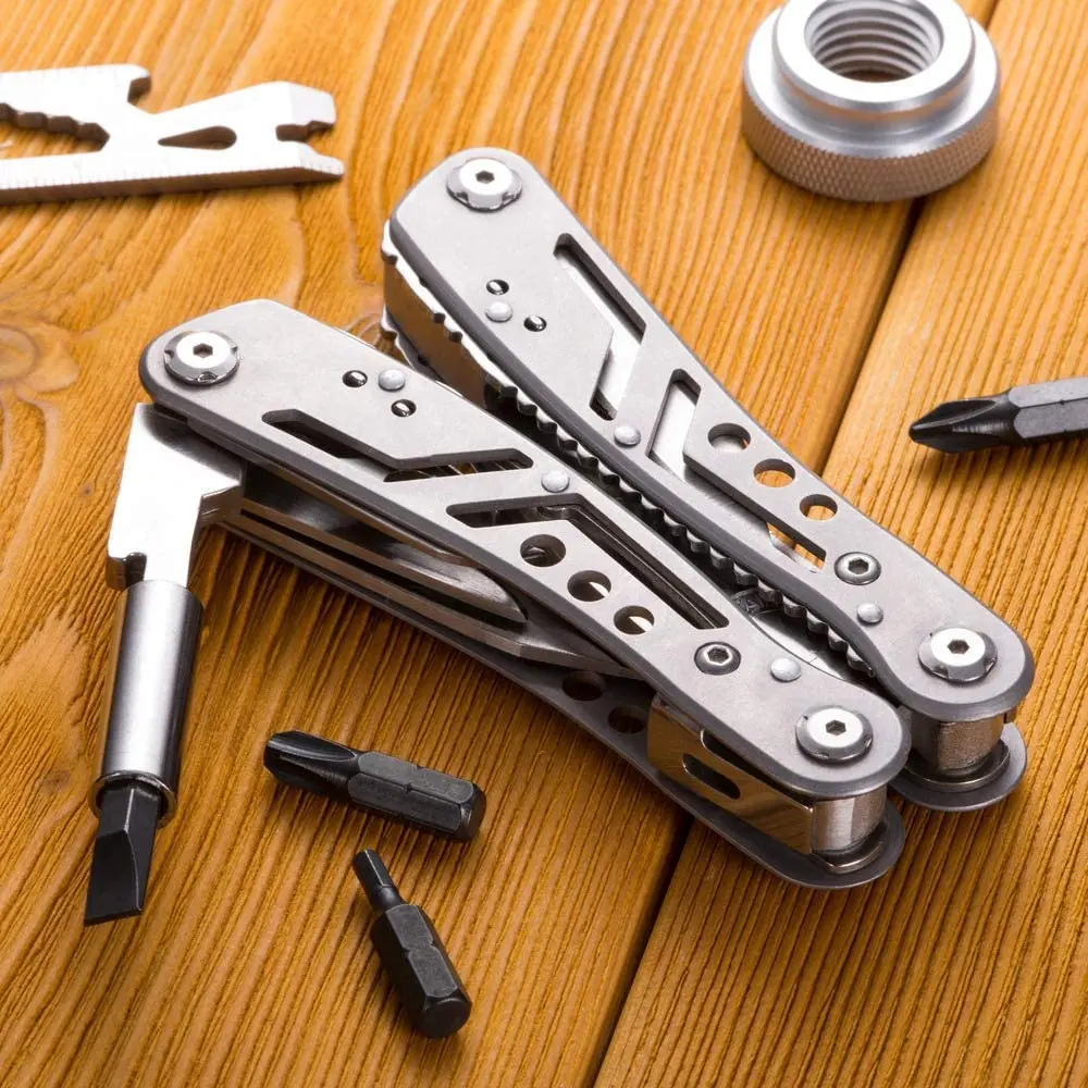 Multitool 24 En 1 – Pince, Couteau, 11 Embouts, Acier Inox, Neuf
