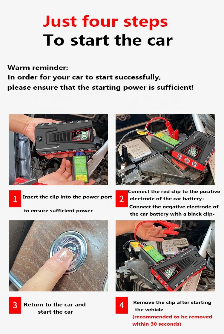 12v Multi Function Portable Car Battery Charger Jump Starter And Tire