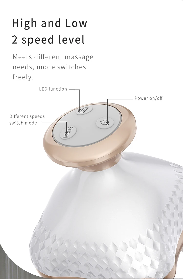 Wholesale Smart Electric Wireless Waterproof Head Scratcher Hair Scalp Massager A Device For