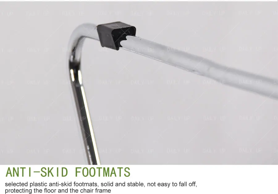 Stackable Household Chair With Sled Metal Frame Kitchen Dining Chair With Ergonomic Backrest For Living Room Bedroom Leisure