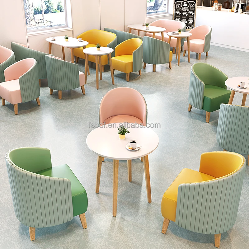 Cheap Modern Furniture Restaurant Fabric Sofa Booth Cafe Shop Leather Wood  Corner Booths Table Chairs Set Leisure Chair for Sale