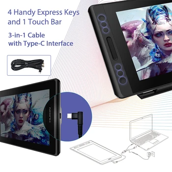 Alternative view of Huion Kamvas Pro12 Other Computer Accessories Design Touch Screen Graphic Tablet Drawing Monitor