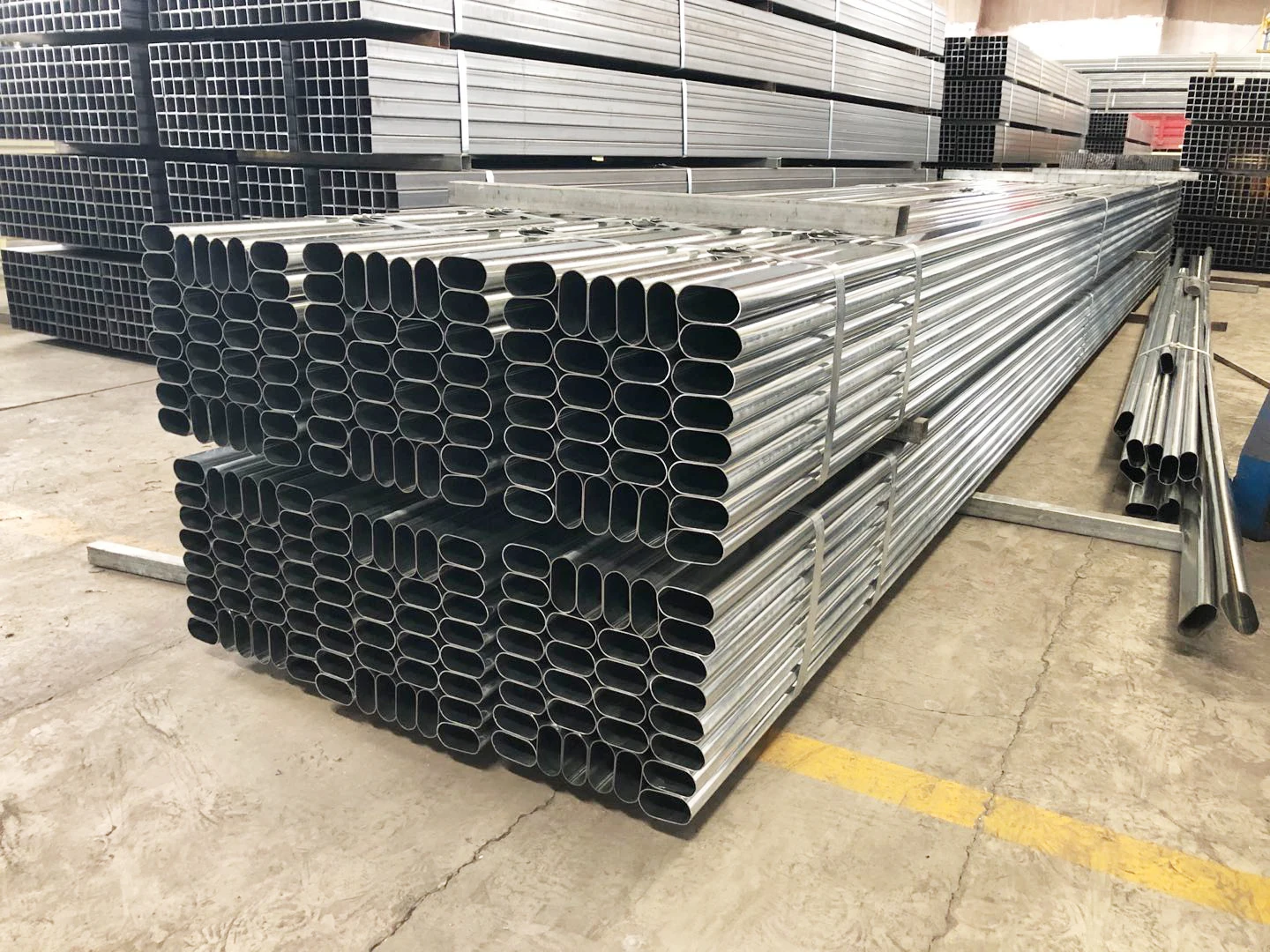 Erw Elliptical Mild Steel Flat Sided Oval Tube