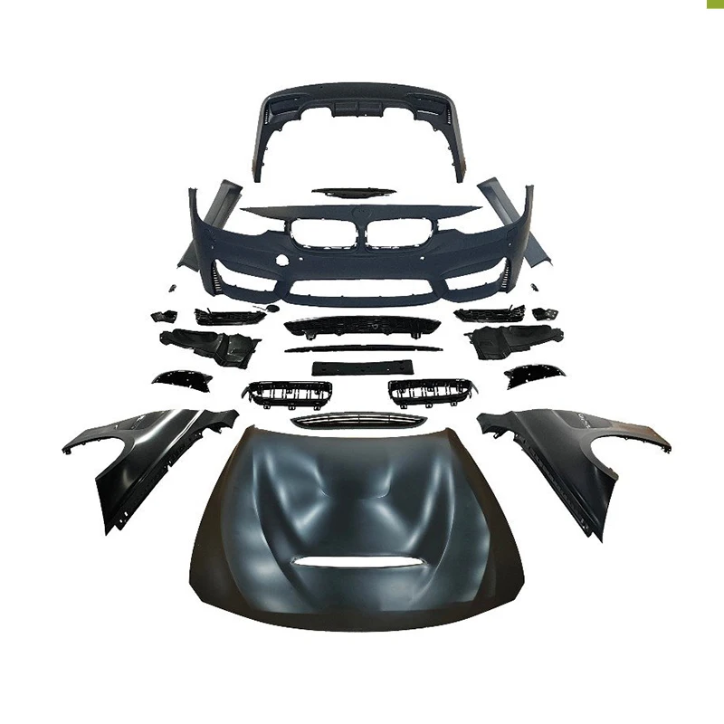 PP 3SERIES Bumper Facelift F30 M3 Car Bumpers For F30 F35 Body Parts 320I 350 330 GTS Front Bonnet