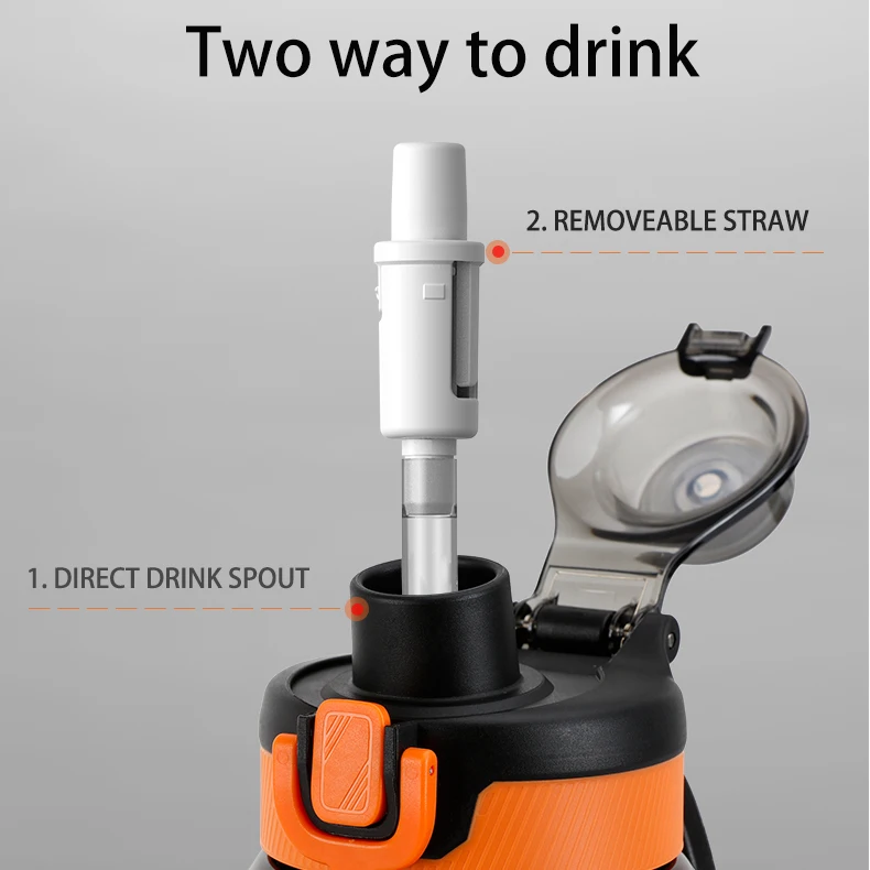 Outdoor Sport Tritan Wasserflasche Trinkflasche Plastik Mit Strohhalm 32oz 1l Water Bottle Plastic