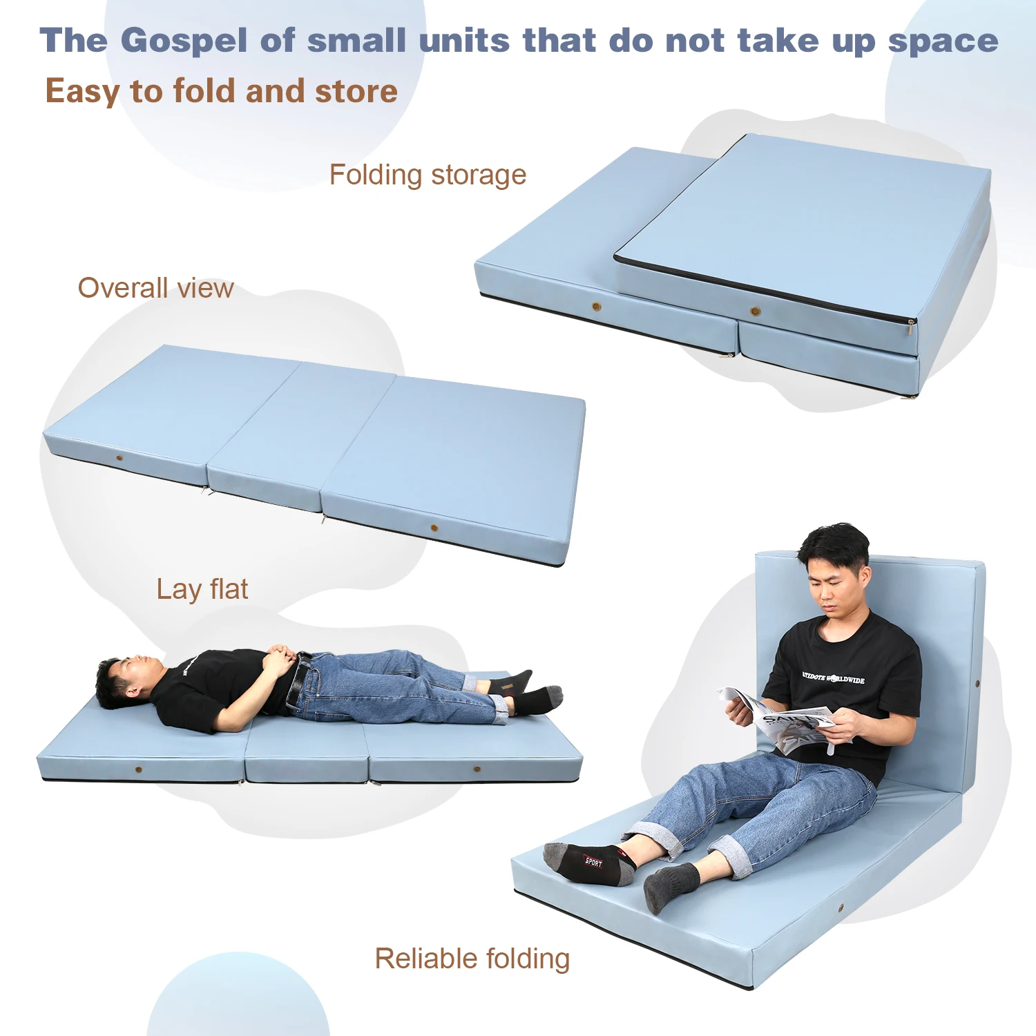 Foldable Medium Firm Easy Storage No-slip Bottom Design Portable