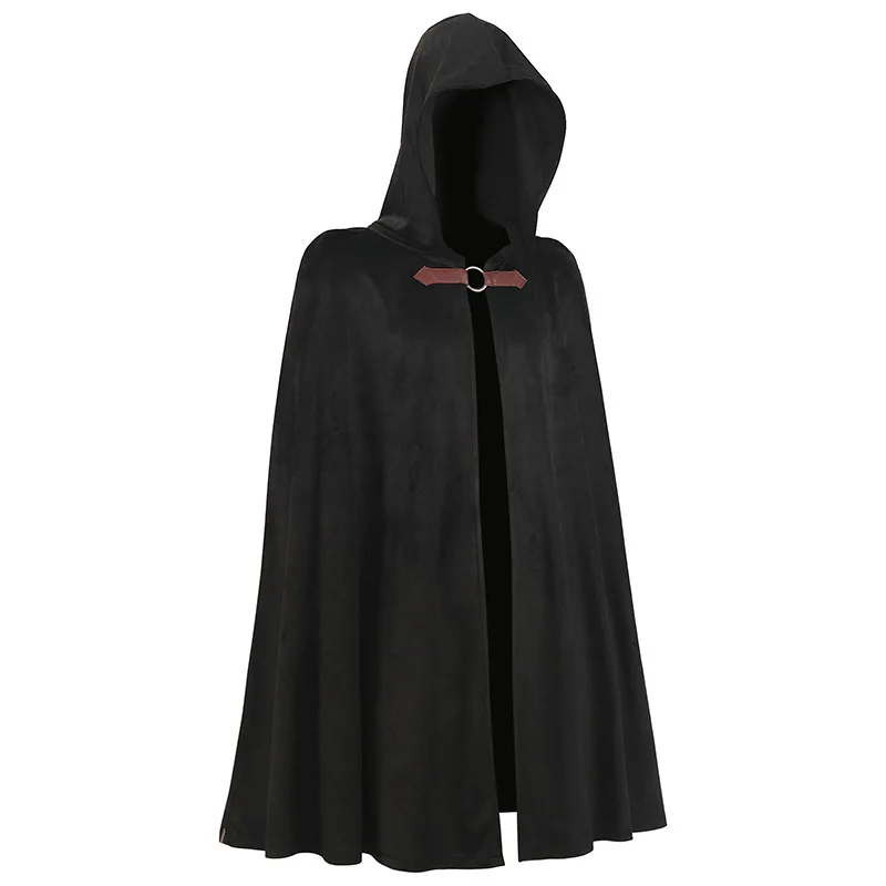 Capa Negra Con Capucha Y Collar De Calavera YIMOJOY | Túnica Jedi Y Gótica Para Halloween Y Cosplay | 5 Tallas Unisex