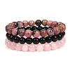 8MM Rose Quartz + Shining Stone + Rose Crystal