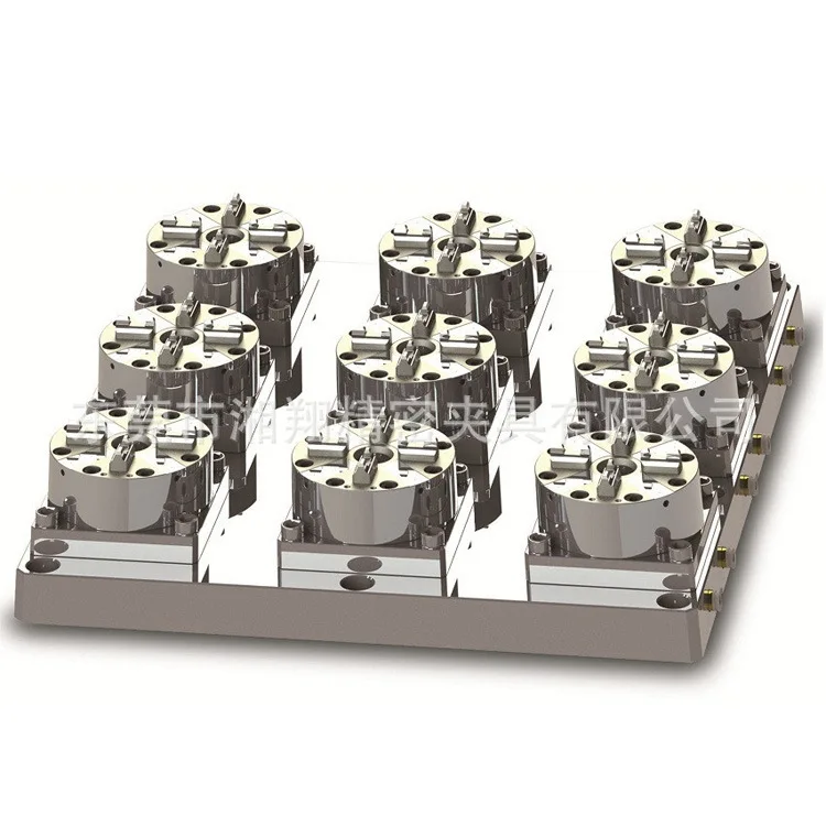 TEBAK Hydraulic Chuck Fixture Pneumatic 9 Station Lathe Chuck 4 Jaw D100 EDM Pneumatic Chuck Electrode Positioning Collet Holder