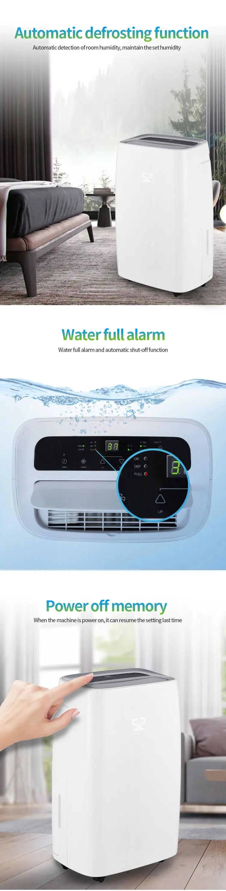 Style Dehumidifier, 20L/day, 6L - detail 6