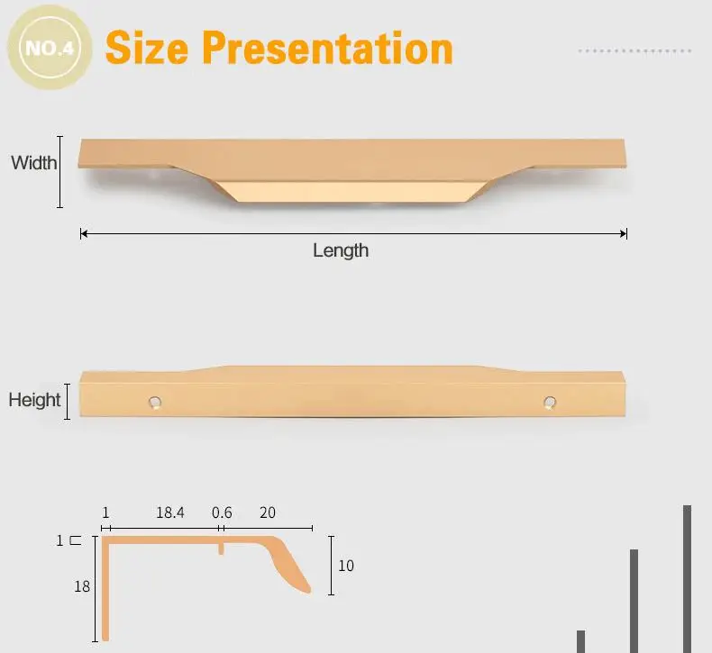 Invisible Long Pulls Handles Wardrobe Furniture Door Handles